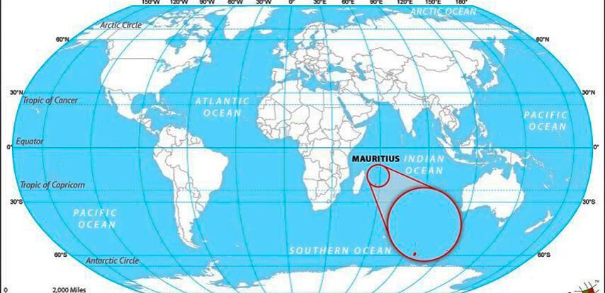 Mauritius Location Map